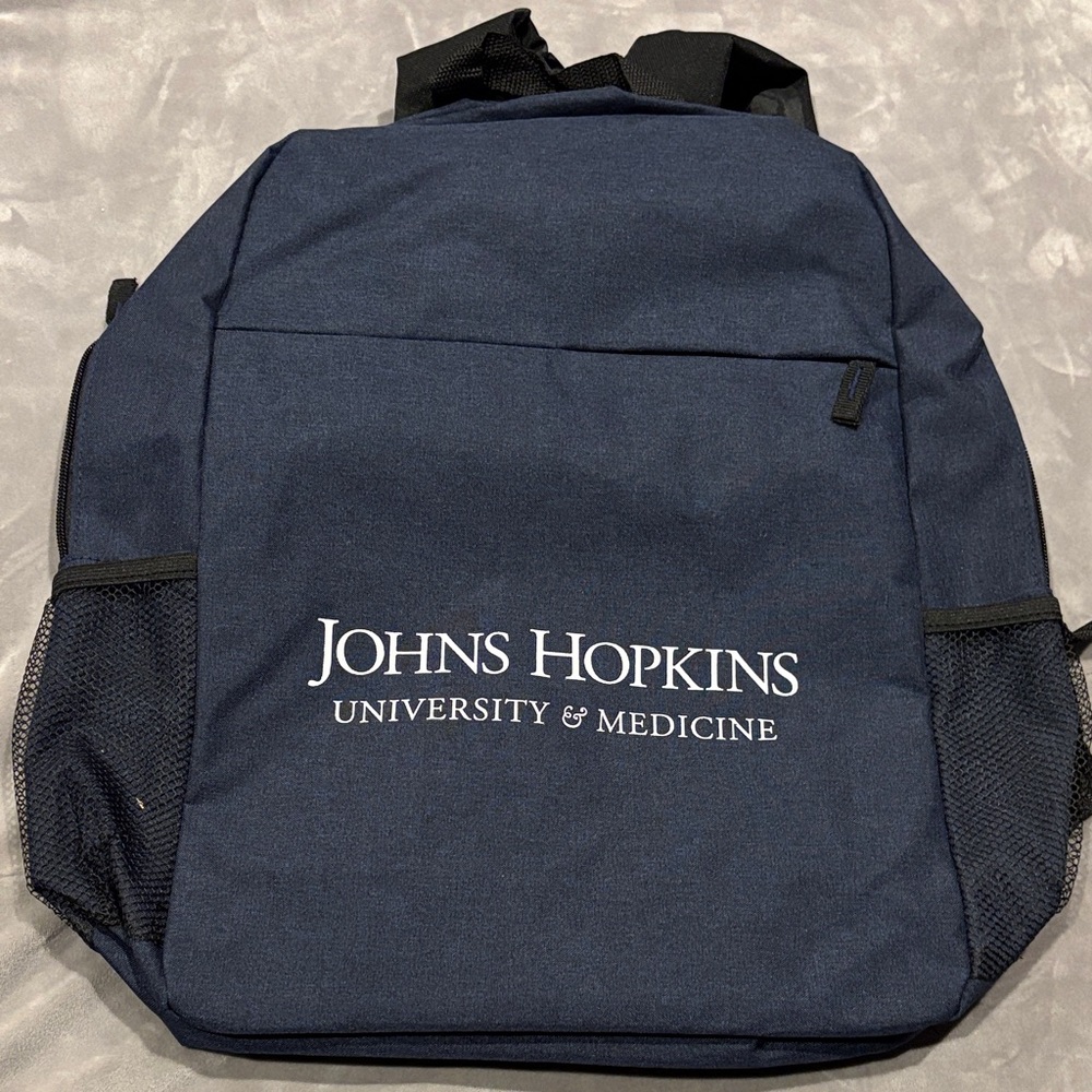 Navy Backpack John Hopkins University Denim School Bag
